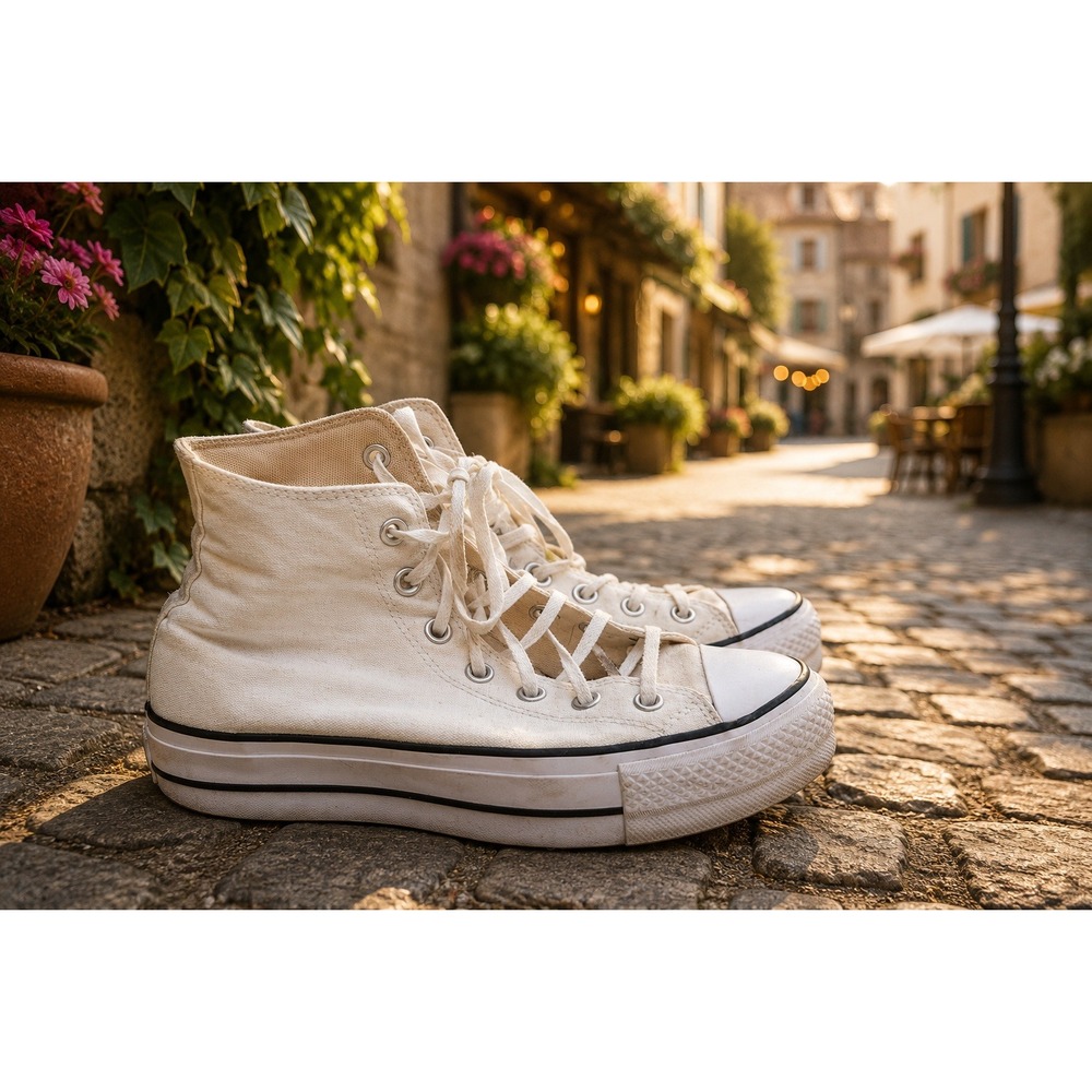 Converse Chuck Taylor All Star Lift Platform High Top White Sneaker 560846F 8.5W